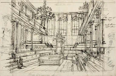 Study for House of Commons (from Microcosm of London)