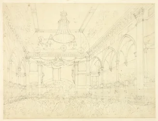Study for Pantheon Masquerade, from Microcosm of London