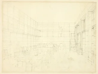 Study for Royal Institution, Albemarle Street, from Microcosm of London