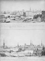 Catholic town in 1440 and the same town in 1840