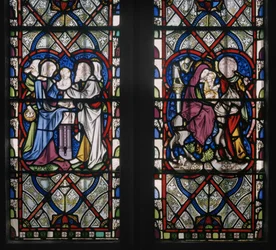 Lady Chapel Window with Scenes from the Life of the Virgin (detail)
