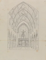 Sketch of the Interior of a Gothic Church