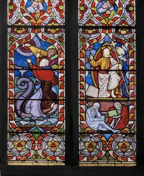 Types and Anti-types: Jonah and the Whale, and the Risen Christ (detail)