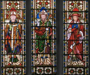 Virgin and Christ with Saints, East Window (detail)