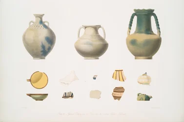 Glazed pottery from the tombs above the central Edifice, Nimroud [Calah]