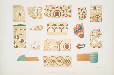 Painted bricks from the N.W. Palace at Nimroud [Calah]