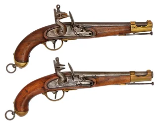 A brace of Austrian 16.9mm flintlock service pistols
