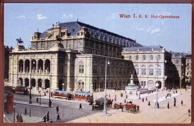 Postcard depicting the Vienna State Opera House, c.1900