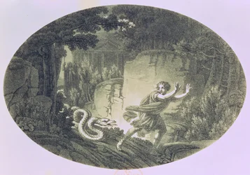 Tamino Pursued by a Giant Serpent, Act I, Scene I from 