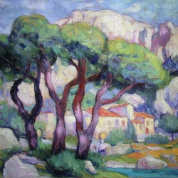 Colorful Mediterranean Mountain Village