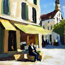 Man at Sunny Cafe