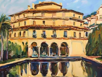 Mediterranean Villa Reflection