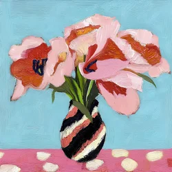 Pink Tulips Still Life