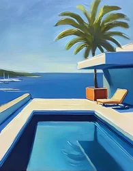 Sunny Coastal Poolside