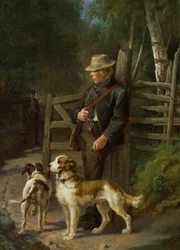 Boy with Sporting Dogs
