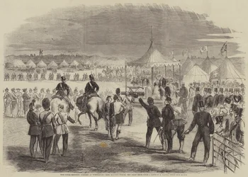 The Rifle-Shooting Contest at Wimbledon, Her Majesty Firing the First Shot