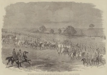 The Volunteer Review, Her Majesty and Staff Passing Along the Lines