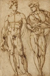 Study of Two Men; Study of the Head of a Bearded Man