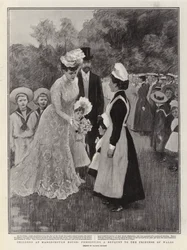 Children at Marlborough House, presenting a Bouquet to the Princess of Wales