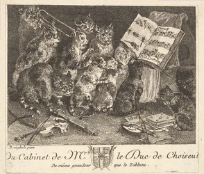 Concert of Cats, After the Painting in the Collection of the Duc de Choiseul, Before 1771