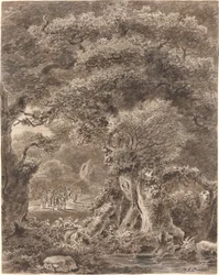 Musicians Traveling through a Forest
