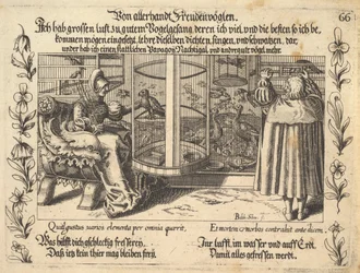 Von allerhandt Freudenvöglen, illustration from Petrarch, Glück und Unglück Spiegel