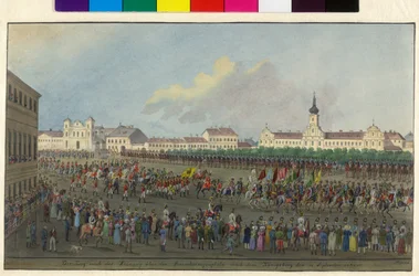 Coronation Procession of Emperor Ferdinand I to the Coronation to the King of Hungary 1830