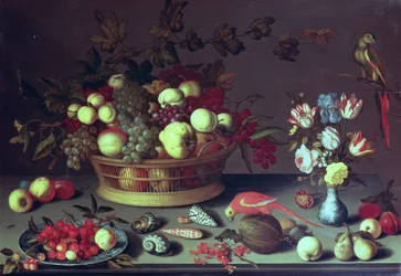 A Basket of Grapes and other Fruit