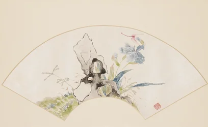 Lily, Rock, and Dragonfly, 19th Century