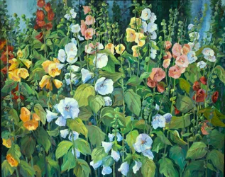 Hollyhocks