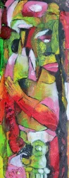 Abstract Mother Child Embrace