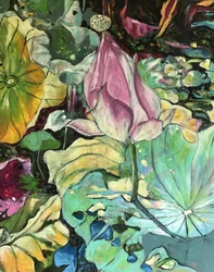 Vibrant Lotus Pond