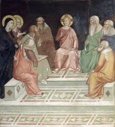 Jesus with the Doctors, from a Series of Scenes of the New Testament