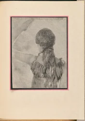 Female dancer as a nymph, seen from behind