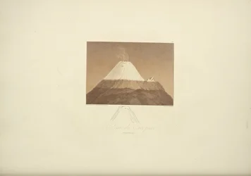 Volcano of Cotopaxi, drawn by Gmelin, engraved by Arnold, illustration from “Vues des Cordillères et Monumens des Peuples Indigènes de l