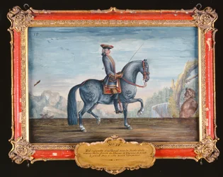 No. 15 Mille Fleurs a Horse of the Spanish Riding School, Performing a Trot