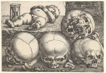 Dead Child with Four Skulls, Mid-16th Century