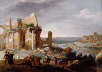 Moses and Aaron Changing the Rivers of Egypt to Blood