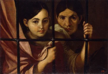 Two Women Behind a Grille