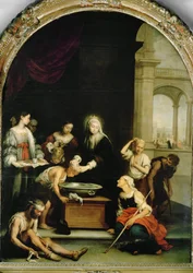 Saint Elizabeth of Hungary Healing the Lepers