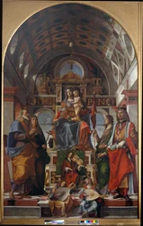 Madonna and Child with Saint Andrew, Monica, Ursula and Sigismund