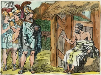 Alexander the Great Meets Diogenes the Cynic