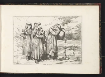 Three women and a child from Cervara di Roma