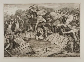 Orazio Coclite Fights on the Pons Sublicius