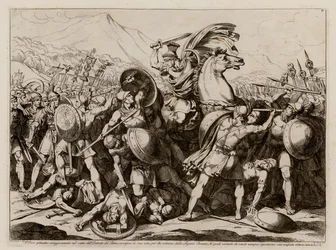 Publius Decius Mus sacrificing himself for Rome in battle against the Latins