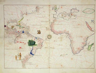 The New World, from an Atlas of the World in 33 Maps, Venice, 1st September 1553