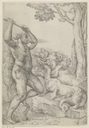 Hercules Fighting the Hydra of Lerna