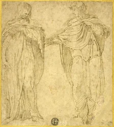 Two Standing Draped Figures (Saint John and the Magdalene?)