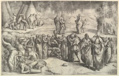 The Israelites Gathering Manna, ca. 1547