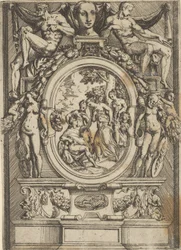 The Judgment of Paris, Man Seated at Left Reaches Out to a Woman Who is Flanked by